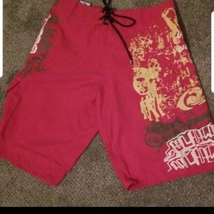 Board Shorts Surfer Beach NWT Sz 28 Cool Graphics